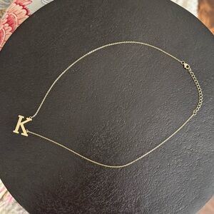 Gold-plated Initial K Necklace
